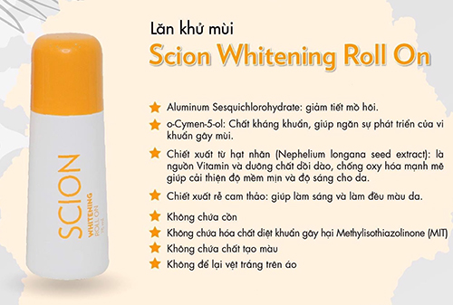 lan khu mui scion whitening roll on