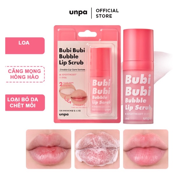 tay da chet moi Bubi Bubi Bubble Lip Scrub 10ml
